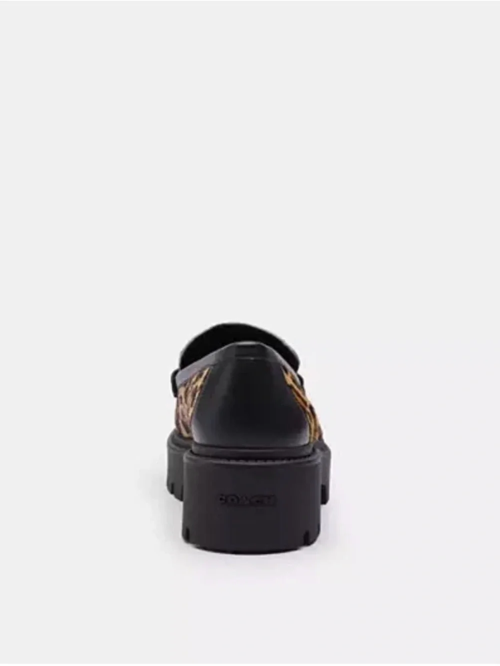 NWT COACH LUCY LEOPARD PRINT PLATFORM LOAFERS | 7.5W
